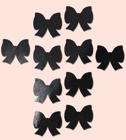 MINI BODY PASTIES 10PK FAUX PLEATHER BLACK