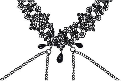 LACE COLLAR W/ NIPPLE TIES