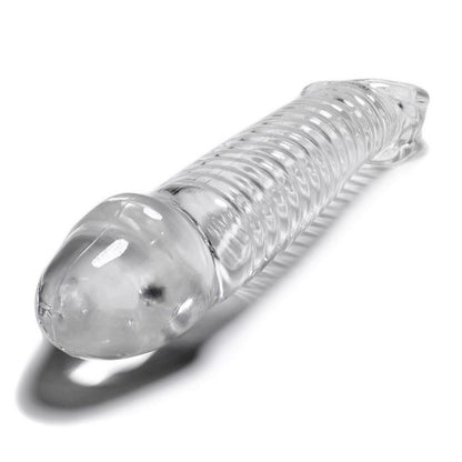 MUSCLE SMOOTH COCKSHEATH W/LENGTH INSET OXBALLS CLEAR (NET)