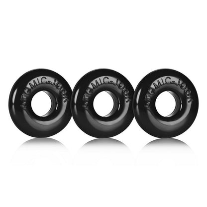 RINGER 3 PK COCKRING BLACK (NET)