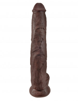 KING COCK 14 IN COCK W/BALLS BROWN