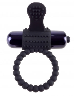 FANTASY C RINGZ VIBRATING SILICONE SUPER RING BLACK