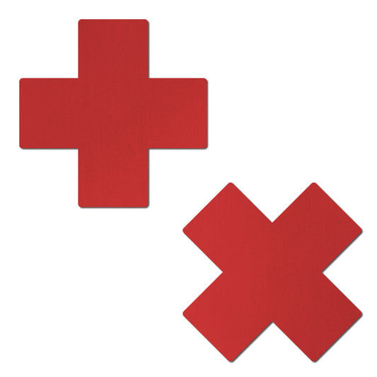 PASTEASE PLUS X FAUX LATEX RED CROSSES