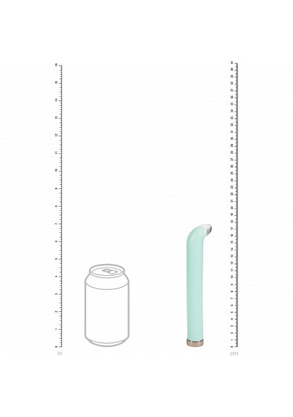 LOVELINE AURORA 6.3 G-SPOT VIBRATOR GLASS GREEN "