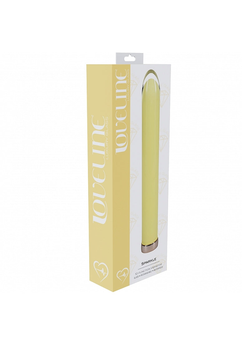 LOVELINE SPARKLE 6.3 VIBRATOR GLASS YELLOW "