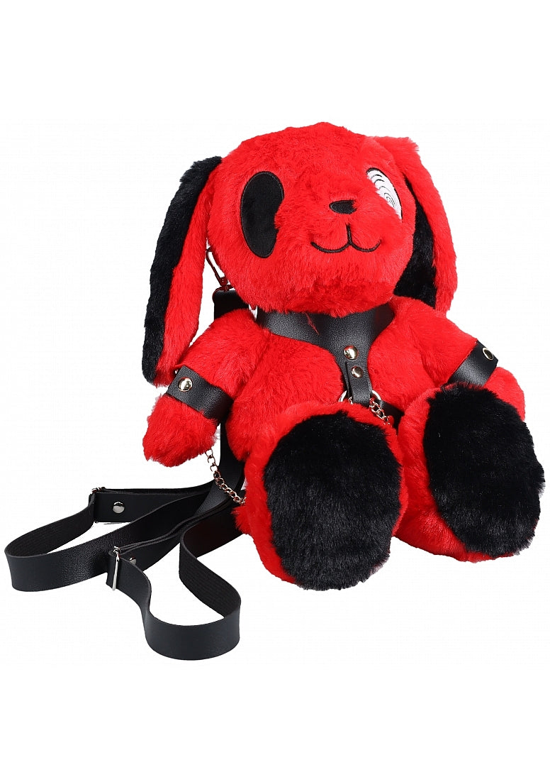 BUNNY BACKPACK CIRCLE EYE LARGE RED