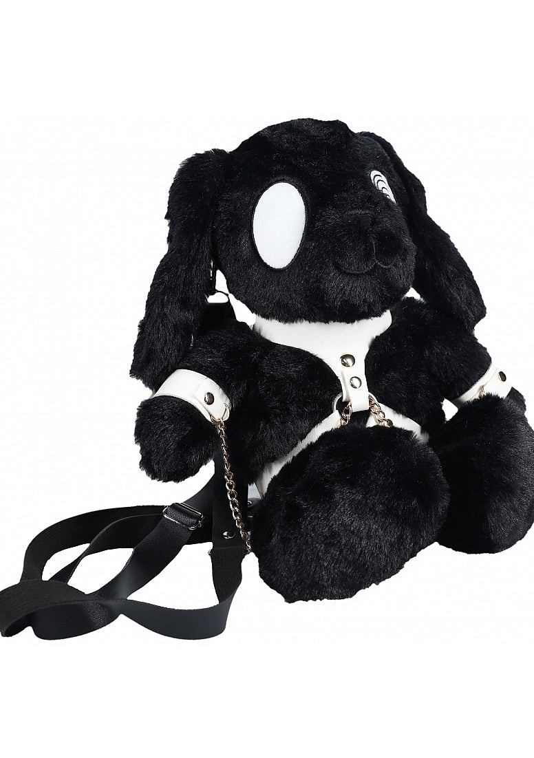 BUNNY BACKPACK CIRCLE EYE LARGE BLACK