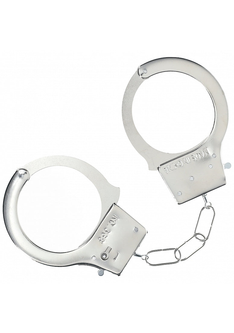 OUCH! CLASSIC METAL HANDCUFFS SILVER