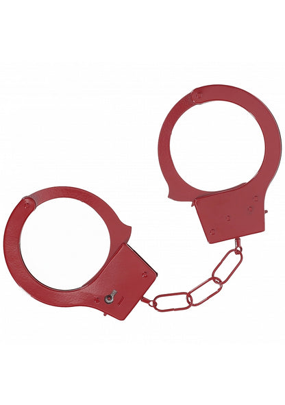 OUCH! CLASSIC METAL HANDCUFFS RED