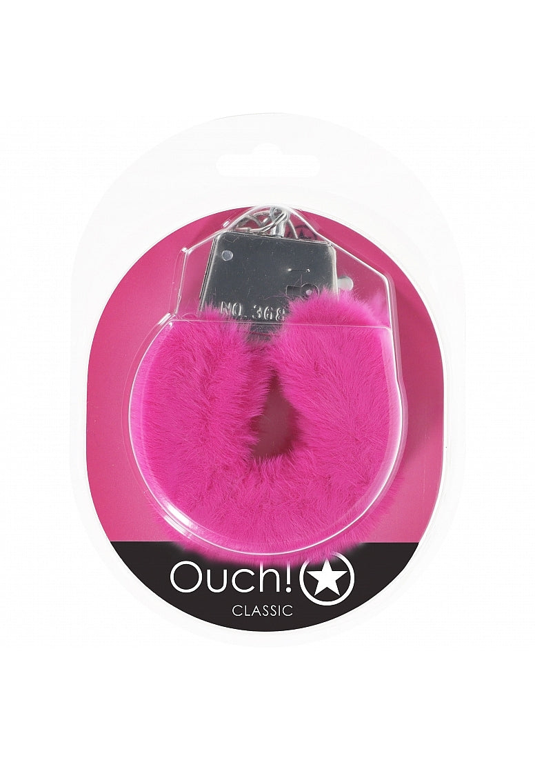 OUCH! CLASSIC FLUFFY HANDCUFFS PINK