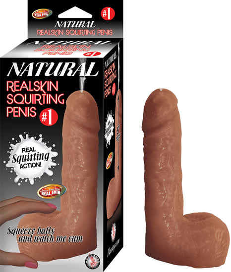 NATURAL REALSKIN SQUIRTING PENIS #1 BROWN