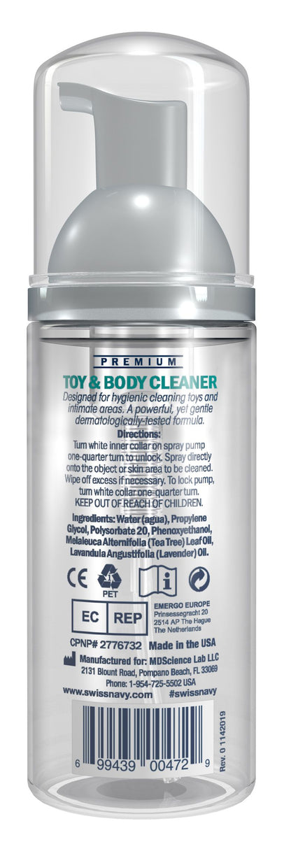 SWISS NAVY TOY & BODY CLEANER FOAMING 1.6 OZ