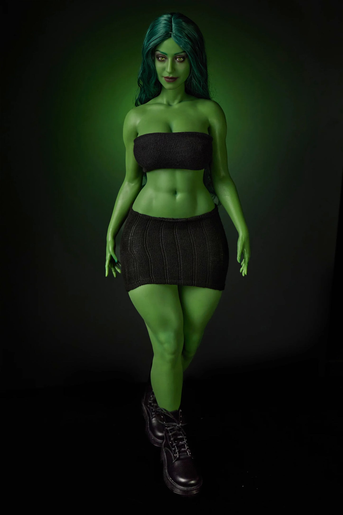 Si70cm KA Renee Full Silicone Mini Sex Doll | She-Hulk Green Skin | 70cm Anime Fantasy Doll