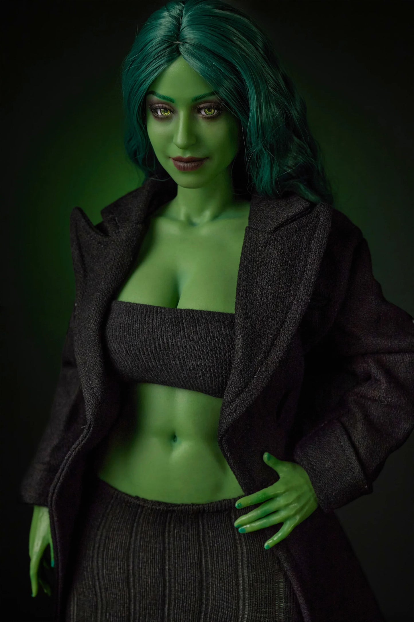 Si70cm KA Renee Full Silicone Mini Sex Doll | She-Hulk Green Skin | 70cm Anime Fantasy Doll