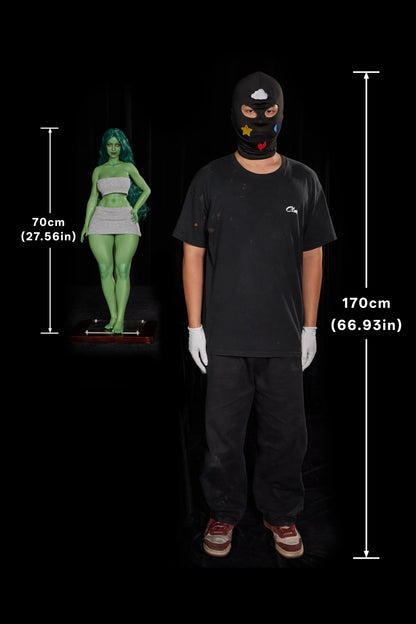 Si70cm KA Renee Full Silicone Mini Sex Doll | She-Hulk Green Skin | 70cm Anime Fantasy Doll