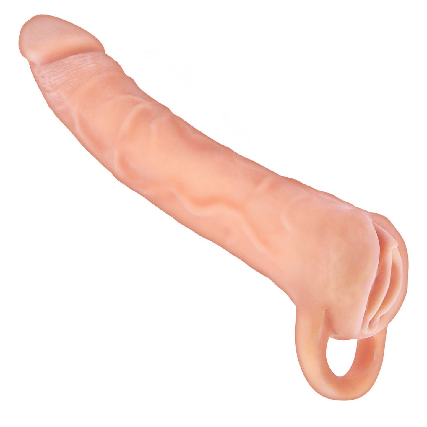 GREAT EXTENDER 9 2 IN 1 WHITE EXTENDER & MASTURBATOR "