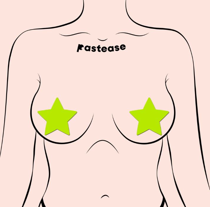 PASTEASE STAR GLOW IN THE DARK NEON YELLOW