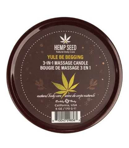 HEMP SEED 3-IN-1 MASSAGE CANDL YULE BE BEGGING 6OZ