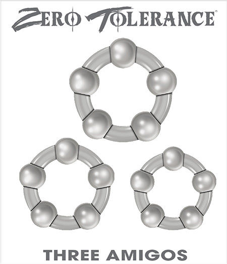 ZERO TOLERANCE THREE AMIGOS COCK RINGS