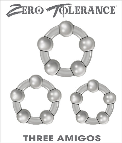 ZERO TOLERANCE THREE AMIGOS COCK RINGS